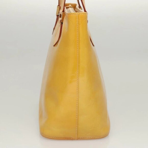 LOUIS VUITTON Monogram Vernis Houston Hand Bag Beige M91004 LV Auth - Picture 2 of 15